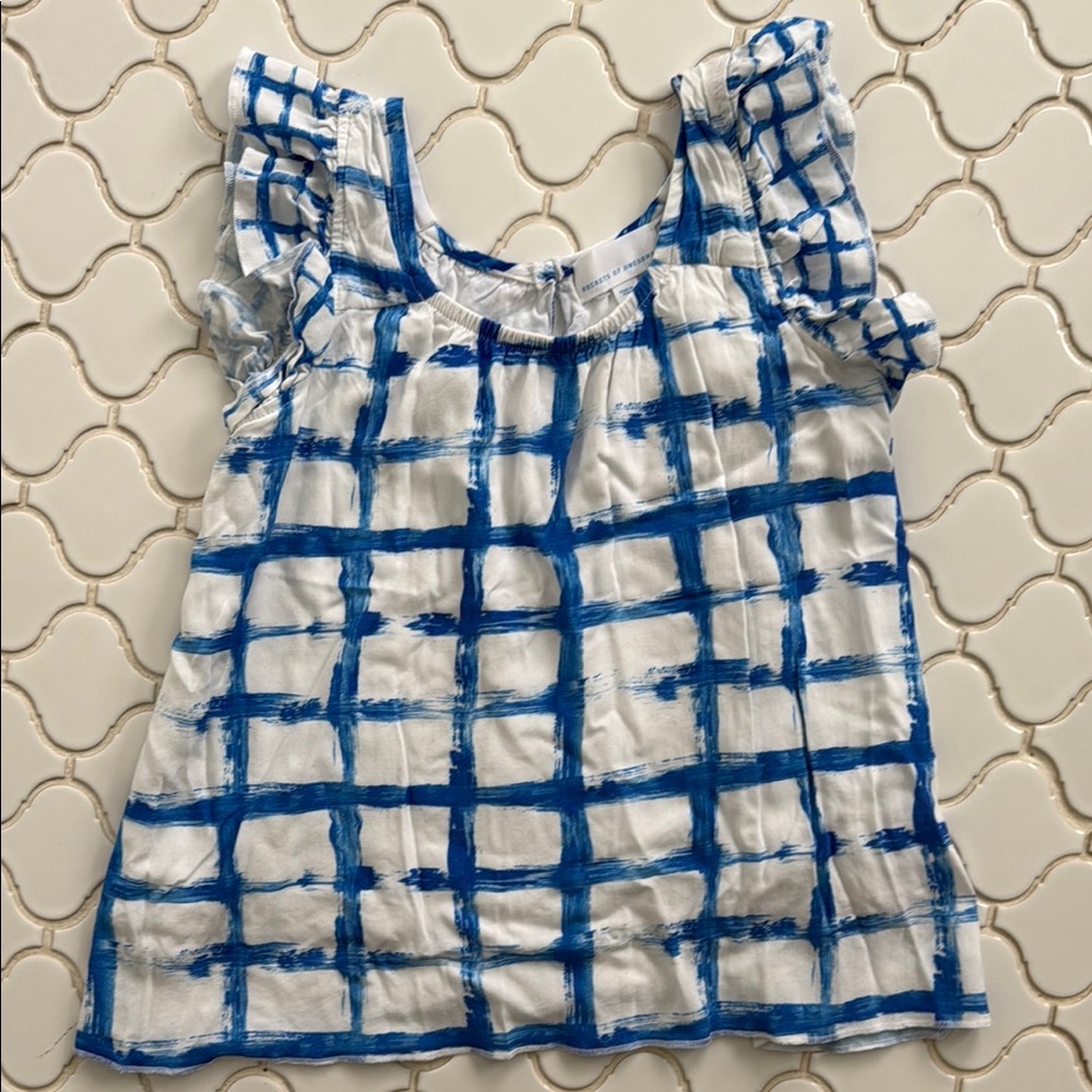 Rockets of Awesome Blue and White Checkered Top